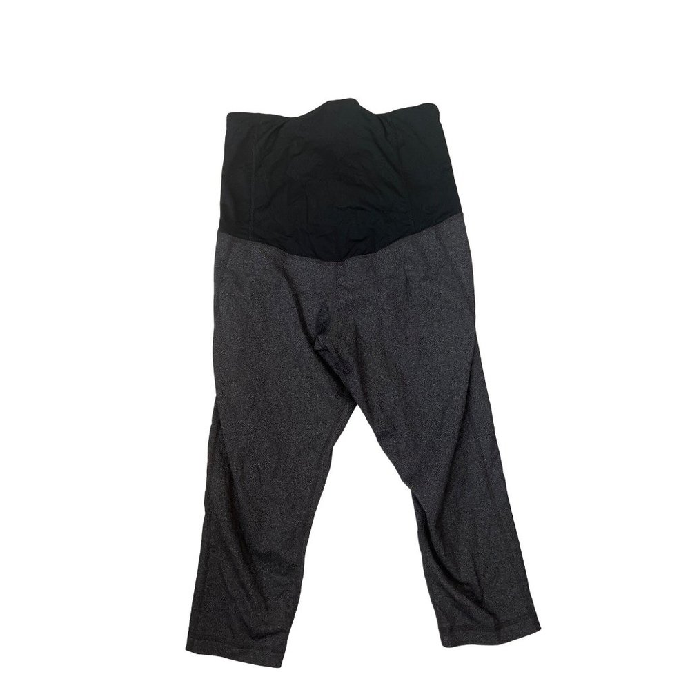 Isabel Maternity Gray Black Leggings Women's Size Medium Capri Legging
